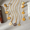 Wholesale Women's Geometric Stainless Steel Necklaces With Pvd Furnace Vacuum Real Gold Plating