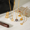 Wholesale Women's Geometric Stainless Steel Necklaces With Pvd Furnace Vacuum Real Gold Plating