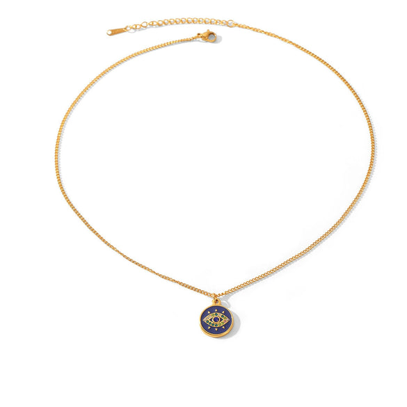Wholesale Women's Geometric Stainless Steel Necklaces With Pvd Furnace Vacuum Real Gold Plating