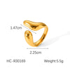 Wholesale Women's Geometric Stainless Steel Open Rings