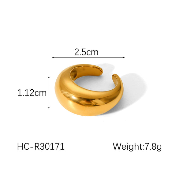Wholesale Women's Geometric Stainless Steel Open Rings
