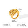Wholesale Women's Geometric Stainless Steel Open Rings