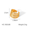 Wholesale Women's Geometric Stainless Steel Open Rings