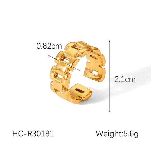 Wholesale Women's Geometric Stainless Steel Open Rings