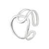 Wholesale Women's Geometric Stainless Steel Opening Ring With Electroplating Treatment