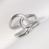 Wholesale Women's Geometric Stainless Steel Opening Ring With Electroplating Treatment