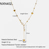 Wholesale Women's Geometric Stainless Steel Oshaped Chain Necklace With Pvd Furnace Vacuum Real Gold Plating And Diamondencrusted Love Heart Pendant