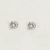 Wholesale Women's Geometric 316L Stainless Steel Pearl And Diamond Earrings With Electroplating