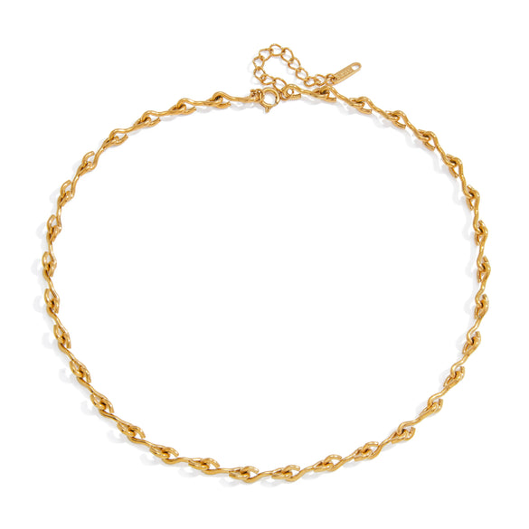 Wholesale Women's Geometric Stainless Steel Pendant Necklace With Vacuum Real Gold Plating