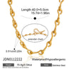 Wholesale Women's Geometric Stainless Steel Pendant Necklace With Vacuum Real Gold Plating