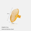 Wholesale Women's Geometric Stainless Steel Polished Electroplated Open Ring