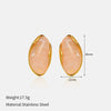 Wholesale Women's Geometric Stainless Steel Polished Electroplated Open Ring