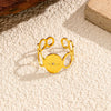 Wholesale Women's Geometric Stainless Steel Polished Plated Open Ring Jewelry