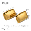 Wholesale Women's Geometric Stainless Steel Polished Rectangular Earrings