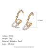 Wholesale Women's Geometric Stainless Steel Pvd Furnace Vacuum Real Gold Plated Interlocking Rope Knot Cshaped Earrings