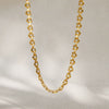 Wholesale Women's Geometric Stainless Steel Pvd Furnace Vacuum Real Gold Plated Necklace