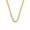 Wholesale Women's Geometric Stainless Steel Pvd Furnace Vacuum Real Gold Plated Necklace