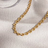 Wholesale Women's Geometric Stainless Steel Pvd Furnace Vacuum Real Gold Plated Necklace