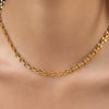 Wholesale Women's Geometric Stainless Steel Pvd Furnace Vacuum Real Gold Plated Necklace