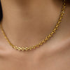 Wholesale Women's Geometric Stainless Steel Pvd Furnace Vacuum Real Gold Plated Necklace