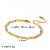 Wholesale Women's Geometric Stainless Steel Real Gold Plated Bracelet With Diamonds