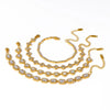 Wholesale Women's Geometric Stainless Steel Real Gold Plated Bracelet With Diamonds