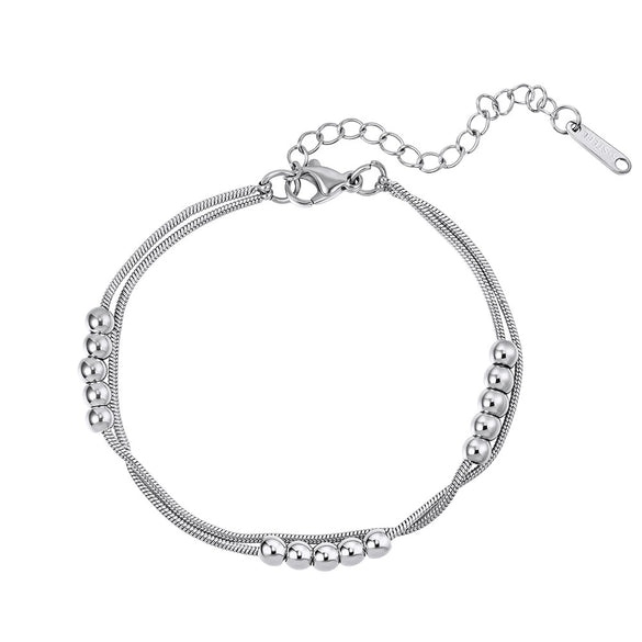 Wholesale Women's Geometric Stainless Steel Real Gold Plated Bracelet With Original Design