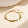 Wholesale Women's Geometric Stainless Steel Real Gold Plated Bracelet With Original Design