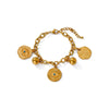 Wholesale Women's Geometric Stainless Steel Real Gold Plated Bracelet