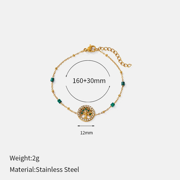 Wholesale Women's Geometric Stainless Steel Real Gold Plated Bracelet