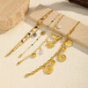 Wholesale Women's Geometric Stainless Steel Real Gold Plated Bracelet