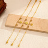 Wholesale Women's Geometric Stainless Steel Real Gold Plated Bracelet