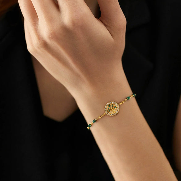 Wholesale Women's Geometric Stainless Steel Real Gold Plated Bracelet