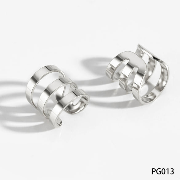 Wholesale Women's Geometric 316 Stainless Steel Real Gold Plated Earrings With Simple Design