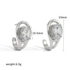 Wholesale Women's Geometric Stainless Steel Real Gold Plated Earrings