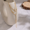 Wholesale Women's Geometric Stainless Steel Real Gold Plated Finger Chain Bracelet Jewelry