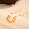 Wholesale Women's Geometric Stainless Steel Real Gold Plated Minimalist Necklace