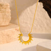 Wholesale Women's Geometric Stainless Steel Real Gold Plated Minimalist Necklace