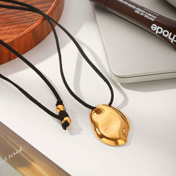 Wholesale Women's Geometric Stainless Steel Real Gold Plated Necklace Accessories