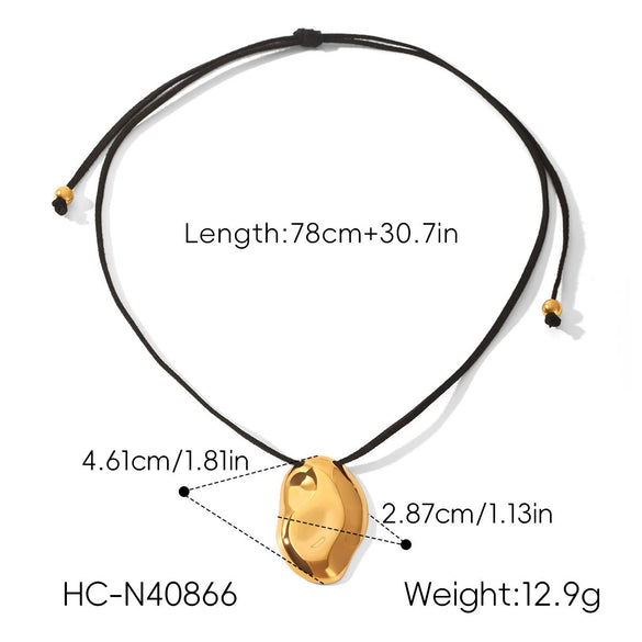 Wholesale Women's Geometric Stainless Steel Real Gold Plated Necklace Accessories