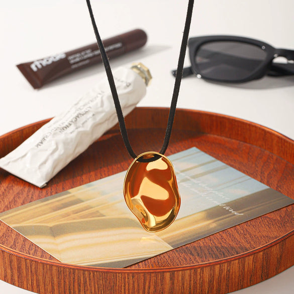 Wholesale Women's Geometric Stainless Steel Real Gold Plated Necklace Accessories