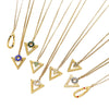 Wholesale Women's Geometric Stainless Steel Real Gold Plated Necklace With Ushaped Chain
