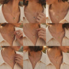 Wholesale Women's Geometric Stainless Steel Real Gold Plated Necklace With Ushaped Chain