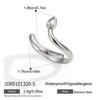 Wholesale Women's Geometric Stainless Steel Real Gold Plated Ring Accessories