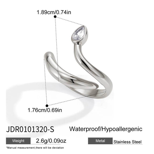 Wholesale Women's Geometric Stainless Steel Real Gold Plated Ring Accessories