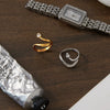 Wholesale Women's Geometric Stainless Steel Real Gold Plated Ring Accessories