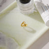 Wholesale Women's Geometric Stainless Steel Ring With Pvd Furnace Vacuum Real Gold Plating Light Luxury Niche Jewelry