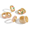 Wholesale Women's Geometric Stainless Steel Ring With Pvd Furnace Vacuum Real Gold Plating Minimalist Style