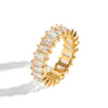 Wholesale Women's Geometric Stainless Steel Ring With Pvd Furnace Vacuum Real Gold Plating Minimalist Style