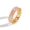 Wholesale Women's Geometric Stainless Steel Ring With Pvd Furnace Vacuum Real Gold Plating Minimalist Style